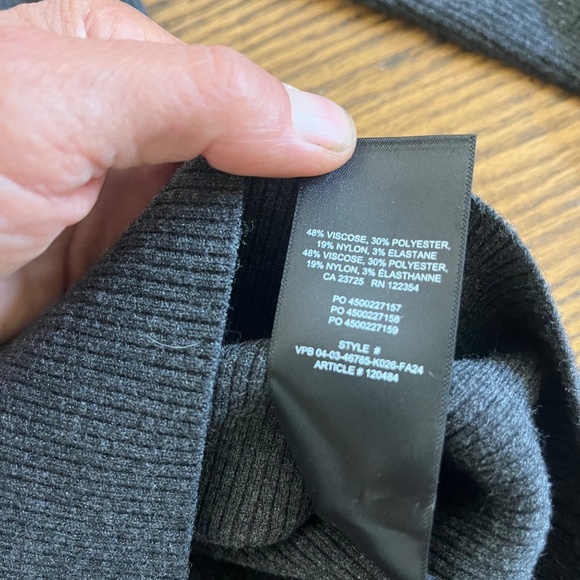 Aritzia Marie top sweater charcoal gray xxs 2xs boatneck boat neck rib ribbed xs - Picture 11 of 14
